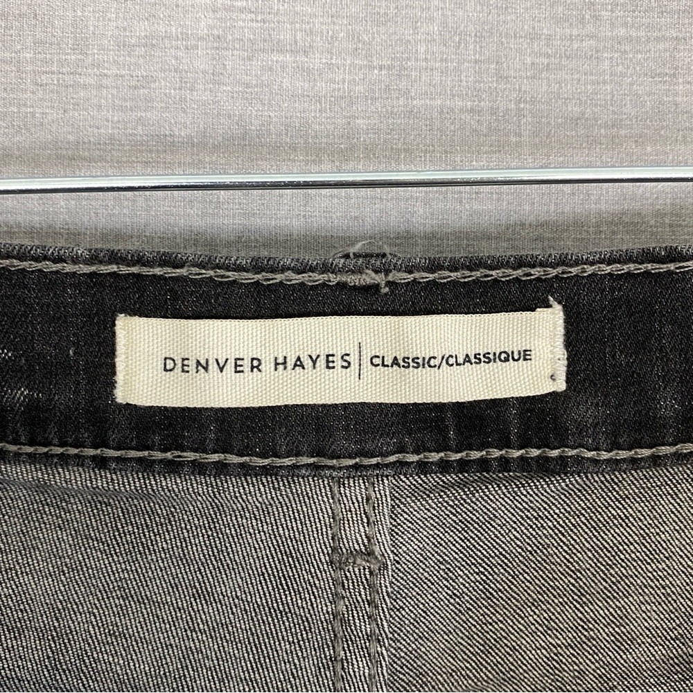 Denver Hayes Classic Jeans Mens 30W Black Denim Straight Leg Factory Fade - Picture 6 of 11